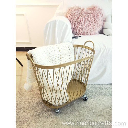creative iron bathroom clothing household basket